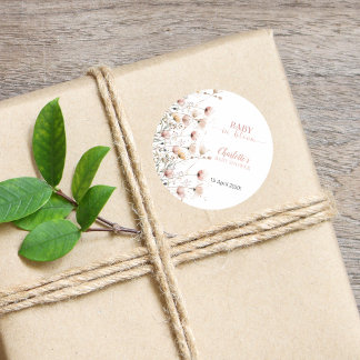 custom wildflower floral sticker label template