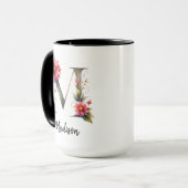 Custom Wildflower Monogram Mug for Mom or Grandma Tasse (Vorderseite Links)