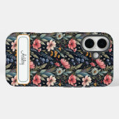 Custom Wildflowers Botanical Inspiration Black Case-Mate iPhone Hülle (Rückseite (Horizontal))