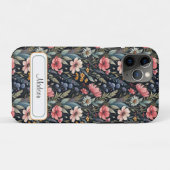 Custom Wildflowers Botanical Inspiration Black Case-Mate iPhone Hülle (Rückseite (Horizontal))