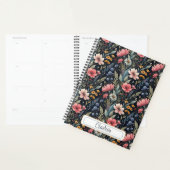 Custom Wildflowers Botanical Inspiration Black Planer (Anzeige)