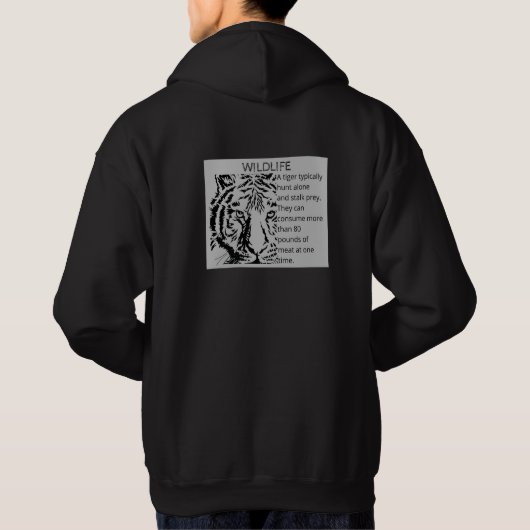 Custom Wildlife phantastisch mächtige Tigermänner Hoodie (Rückseite)