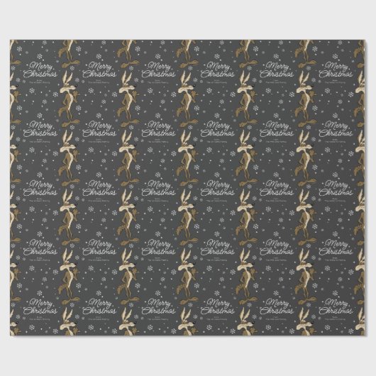 Custom WILE E. COYOTE™ Frohe Weihnachten Geschenkpapier (Flach)