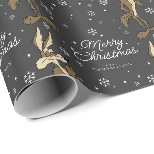 Custom WILE E. COYOTE™ Frohe Weihnachten Geschenkpapier (Rolleneckpunkt)