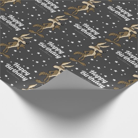 Custom WILE E. COYOTE™ Happy Birthday Geschenkpapier (Ecke)