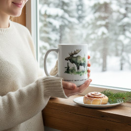 Custom Williams Family Lodge Watercolor Moose Kaffeetasse