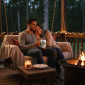 Custom Williams Family Lodge Watercolor Moose Kaffeetasse