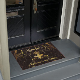 Custom Willkommen bei meiner Burg QUEEN BEE Marmor Fußmatte