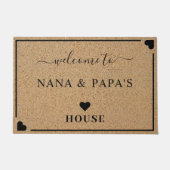 Custom Willkommen im eleganten Haus von Nana & Pap Fußmatte (Vorderseite)