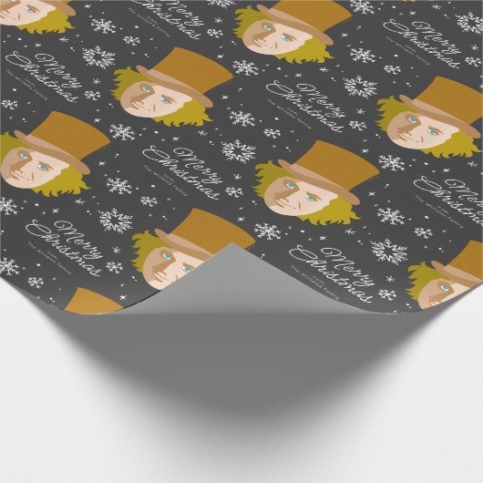 Custom Willy Wonka Christmas Snowflake Graphic Geschenkpapier (Ecke)