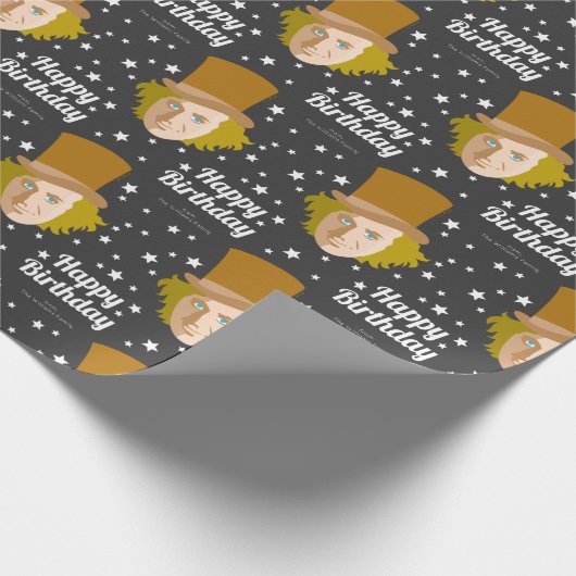Custom Willy Wonka Happy Birthday Geschenkpapier (Ecke)