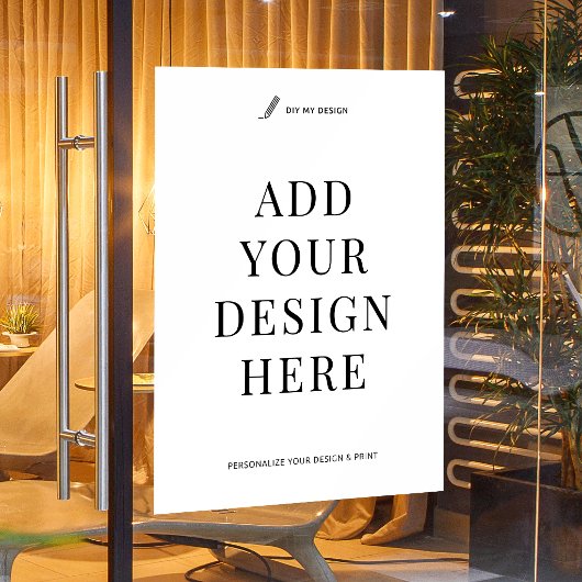 Custom Window Decal Printing 18x24" Vinyl Signage Fensteraufkleber