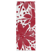 Custom Wine Floral Design Ruby Red Gift Bag Geschenktüte Für Weinflaschen (Rückseite)