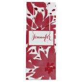 Custom Wine Floral Design Ruby Red Gift Bag Geschenktüte Für Weinflaschen (Vorderseite)