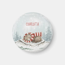 Custom Winter Bear Magnet