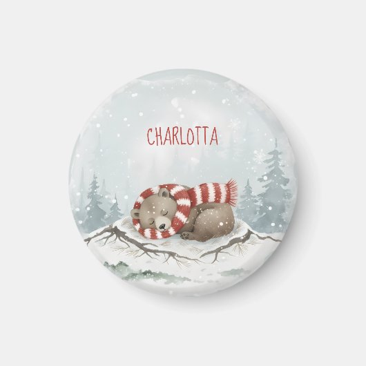 Custom Winter Bear Magnet (Vorne)