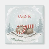 Custom Winter Bear Magnet (Vorne)