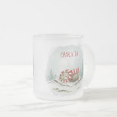 Custom Winter Bear Mug – Sleeping Animal Design Mattglastasse (VorderseiteRechts)