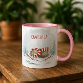 Custom Winter Bear Mug – Sleeping Animal Design Tasse