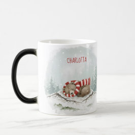 Custom Winter Bear Mug – Sleeping Animal Design Verwandlungstasse