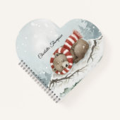 Custom Winter Bear Spiral Notebook Notizblock (Vorderseite)