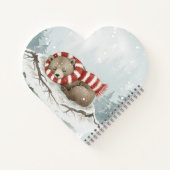 Custom Winter Bear Spiral Notebook Notizblock (Rückseite)