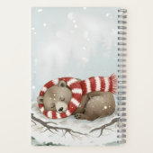Custom Winter Bear Spiral Notebook Notizblock (Rückseite)