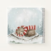 Custom Winter Bear Spiral Notebook Notizblock (Rückseite)