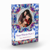 Custom Winter Blue Purple Red Star Christmas Gift Fotoblock (Links)