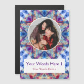 Custom Winter Blue Star Weihnachten Magnetkarte Magneteinladung (Vorne/Hinten)