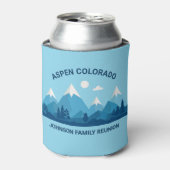Custom Winter Family Wiedersehen Party Snowy Mount Dosenkühler (Kanne Vorderseite)
