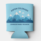 Custom Winter Family Wiedersehen Party Snowy Mount Dosenkühler (Rückseite)