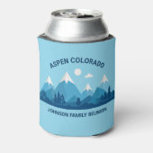 Custom Winter Family Wiedersehen Party Snowy Mount Dosenkühler (Kanne Rückseite)