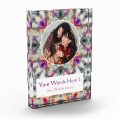 Custom Winter Gray Red Purple Star Christmas Gift Fotoblock (Links)
