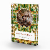 Custom Winter Green Fall Brown Star Weihnachtsgesc Fotoblock (Rechts)