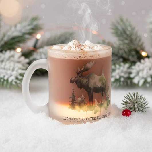 Custom Winter Lodge Frosted Family Mattglastasse