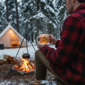 Custom Winter Lodge Frosted Family Mattglastasse