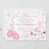 Custom Winter One-derland 1. Geburtstag Einladung (Vorderseite)