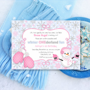Custom Winter One-derland 1. Geburtstag Einladung