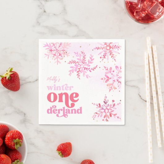 Custom Winter Onederland Paper Party Napkins Serviette (Beispiel)