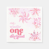 Custom Winter Onederland Paper Party Napkins Serviette (Vorderseite)