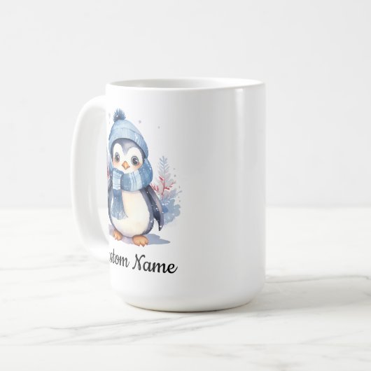 Custom Winter Penguin Kaffeetasse (Vorderseite Links)