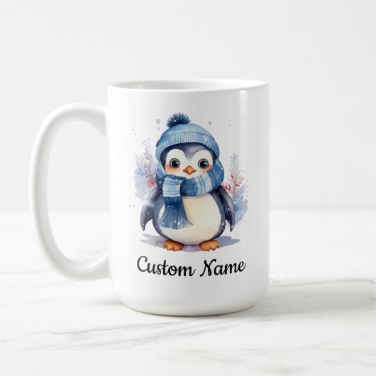Custom Winter Penguin Kaffeetasse (Links)