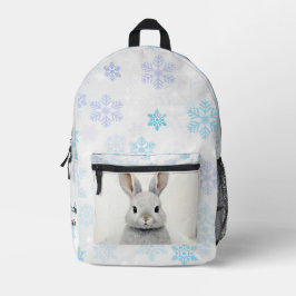 Custom Winter Rabbit Liebe Niedliche Ästhetik Bedruckter Rucksack