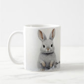 Custom Winter Rabbit Liebe Niedliche Ästhetik Kaffeetasse (Links)