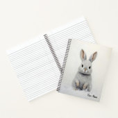 Custom Winter Rabbit Liebe Niedliche Ästhetik Notizblock (Innenseite)