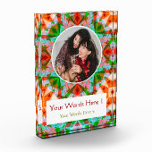 Custom Winter Red Merry Green Star Christmas Gift Fotoblock (Links)