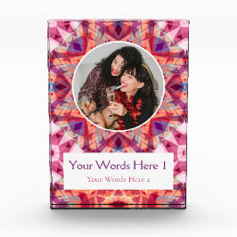 Custom Winter Red Pink Purple Star Christmas Gift Fotoblock