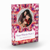 Custom Winter Red Pink Purple Star Christmas Gift Fotoblock (Links)