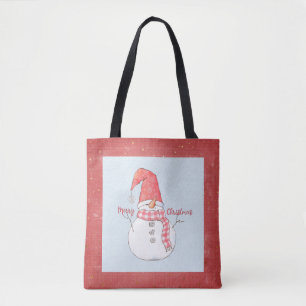 Custom Winter Snowman Frohe Weihnachten Tasche
